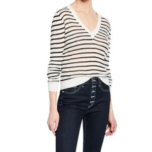 Veronica Beard stripe knit long sleeve top